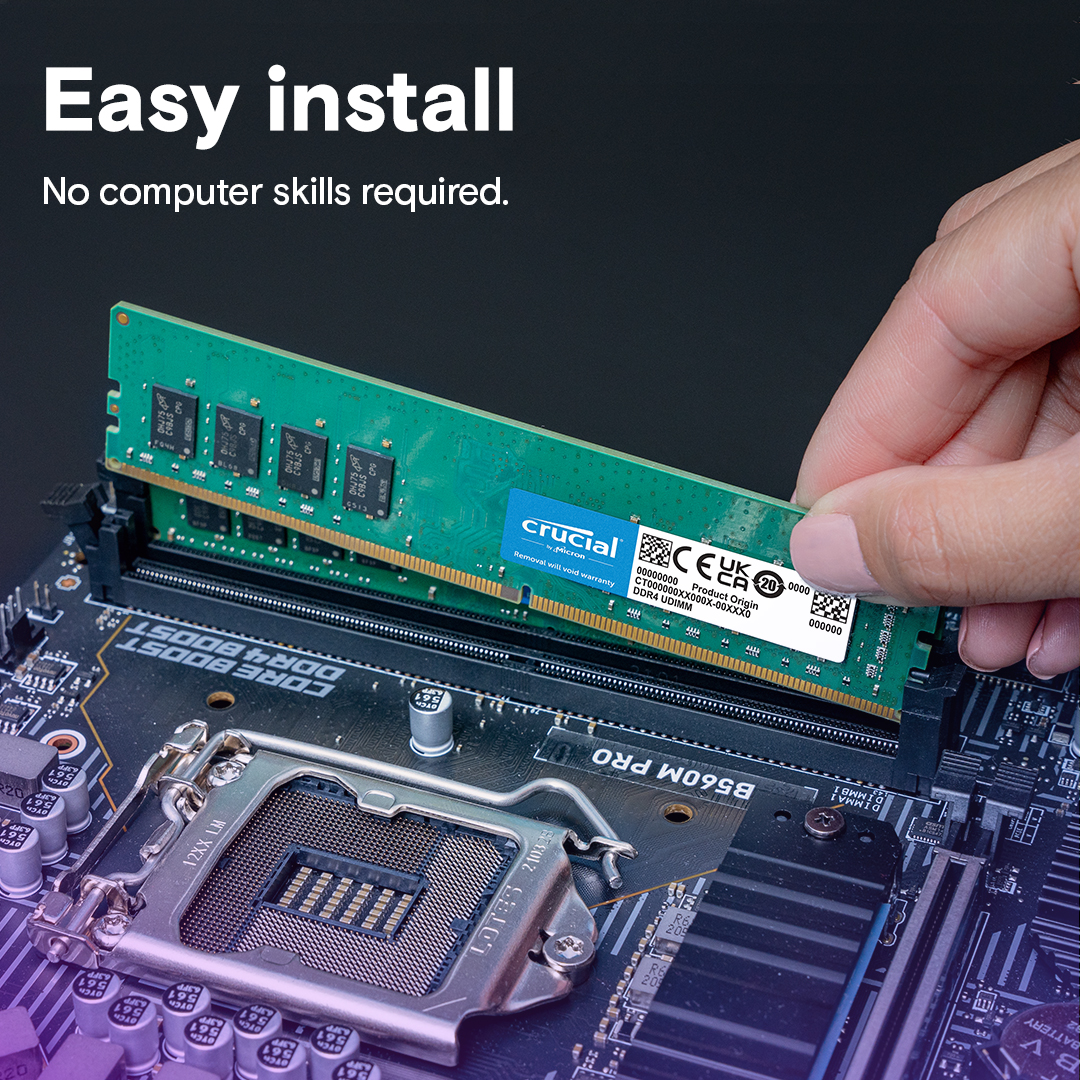 Crucial 8GB DDR4-3200 UDIMM | CT8G4DFRA32A | crucial.com
